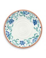 TarHong Melamine Tabletop 10.5" Round Dinner Plate | Rio Turquoise Floral