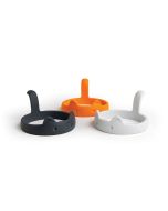 image shows OTOTO Pan Cats Egg & Pancake Rings | Set of 3 against a blank, white background