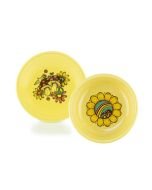 Fiesta® 14.25oz Small Bowl & 7.25" Round Salad Plate Set | Peace & Love (Sunflower)