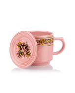 Fiesta® 16oz Stackable Mug and Coaster/Mug Cover Set | Peace & Love (Peony)
