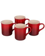 Le Creuset 14oz Mugs (Set of 4) | Cerise/Cherry Red