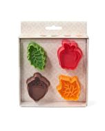 image shows Talisman Designs Pie Crust Cutters (Set of 4) | Fall against a blank, white background