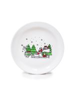 Fiesta® 10.375" Coupe Dinner Bowl Plate (40oz) | Christmas Whimsy (Santa's Sleigh)