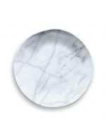 TarHong Melamine Tabletop 8.5" Round Salad Plate | Carrara Marble