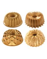 Nordic Ware Premier Gold Collector Bundt Set | 4-piece