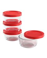 Pyrex 8-Piece Storage Set with Red Lids