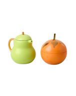 image shows Kate Spade Tutti Fruity Pear & Orange Sugar/Creamer Set  against a blank, white background