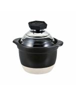 image shows HARIO GohanGama Ceramic Rice Cooker against a blank, white background
