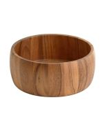 image shows Frieling Calabash Acacia 10" Serving Bowl | Medium   against a blank, white background