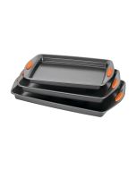 Rachael Ray 3-Piece Nonstick Sheet Pan Set | Orange