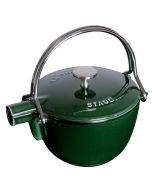 Staub Round Teapot Kettle 1QT - Basil Green 1650085