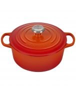 Le Creuset 4.5 Qt. Round Signature Dutch Oven with Stainless Steel Knob | Flame Orange