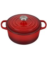 Le Creuset 4.5 Qt. Round Signature Dutch Oven with Stainless Steel Knob | Cerise/Cherry Red