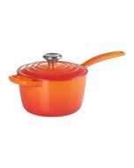 Le Creuset 1.75 Qt. Signature Enameled Cast Iron Saucepan with Stainless Steel Knob | Flame Orange