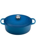 Le Creuset 5 Qt. Oval Signature Dutch Oven with Stainless Steel Knob | Marseille Blue