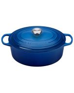 Le Creuset 6.75 Qt. Oval Signature Dutch Oven with Stainless Steel Knob | Marseille Blue