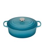 Le Creuset 5 Qt. Oval Signature Dutch Oven with Stainless Steel Knob | Caribbean Blue