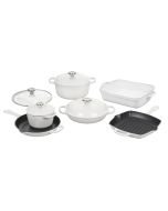 Le Creuset 10-Piece Signature Cookware Set with Stainless Steel Knobs | White