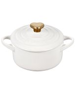 Le Creuset 8oz Mini Round Cocotte with Gold Heart Knob