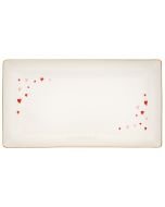 Le Creuset L' Amour Rectangular Hostess Tray With Heart Applique| White