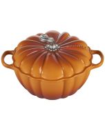 Le Creuset 4 Qt. Figural Pumpkin Cocotte | Persimmon tilted view