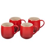 Le Creuset 13oz Heritage Mugs (Set of 4) | Cerise/Cherry Red