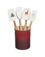 Le Creuset 5-Piece Craft Series Utensil Set with Crock (Noel) 