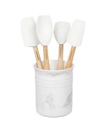 Le Creuset 5-Piece Craft Series Utensil Set with Crock (Marble Applique)