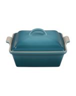 Le Creuset Le Creuset Heritage Stoneware Casserole Dish w/ Lid - Square 2.5 Qt. - Caribbean Blue (PG08053A-2317)