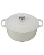 Le Creuset 9 Qt. Round Signature Dutch Oven with Stainless Steel Knob | White