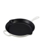 LS2024-3016 Le Creuset 11.75" White Signature Cast Iron Fry Pan Skillet