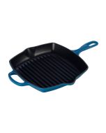 LS2021-2659 Le Creuset 10" Marseille Blue Signature Square Skillet Grill Fry Pan