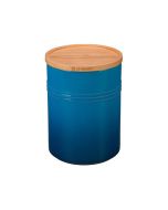 Le Creuset 2.5 Qt [5.5" diameter] Canister with Wood Lid - Marseille Blue (PG1519-1459)