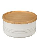 Le Creuset 23 oz. [5 1/2" diameter] Canister with Wood Lid, White (Storage Containers) PG1517-1416