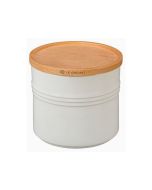 Le Creuset 1 1/2 qt. [5 1/2" diameter] Canister with Wood Lid - White (Storage Containers) PG1518-1416