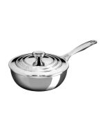 Le Creuset 2 Qt. Stainless Steel Saucier Pan with Lid 