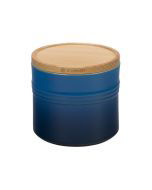 Le Creuset 1.5 Qt [5.5" diameter] Canister with Wood Lid - Marseille Blue (PG1518-1459)