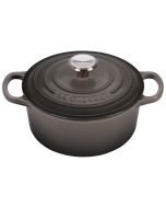 Le Creuset 2 Qt. Round Signature Cast Iron French Oven with   Stainless Steel Knob | Oyster Grey

