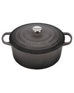 Le Creuset 7.25 Qt. Round Signature Dutch Oven with Stainless Steel Knob | Oyster Grey