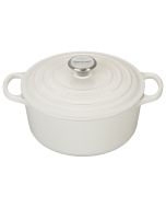 Le Creuset 4.5 Qt. Round Signature Dutch Oven with Stainless Steel Knob | White