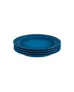 Le Creuset 10.5” Dinner Plate Set of Four (Marseille Blue)