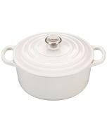 Le Creuset 3.5 Qt. Round Signature Dutch Oven with Stainless   Steel Knob | White

