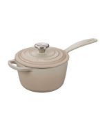 Le Creuset 1.75 Qt. Signature Enameled Cast Iron Saucepan with Stainless Steel Knob | Meringue White