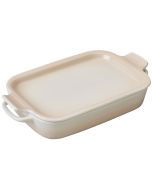 Le Creuset 2.75 Qt. Rectangular Heritage Baking Dish with Platter Lid | Meringue White