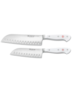 Wusthof Classic 2-Piece Santoku Set | White