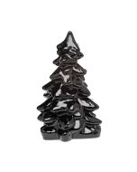 image shows Mosser Glass Holiday Collection 8" Tree Figurine | Black Raspberry against a blank, white background