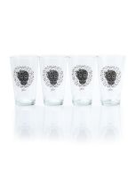 Fiesta SKULL AND VINE 16-Ounce Clear Cooler Glassware - Set of 4