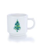 Fiesta® 16oz Stackable Mug (Blue Christmas Tree White)