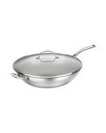Cuisinart Forever Stainless Non-Stick Stir Fry Pan with Helper Handle & Cover (14")