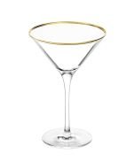 Stolzle 8.5oz Event Martini Glasses with Gold Rim | Set of 6